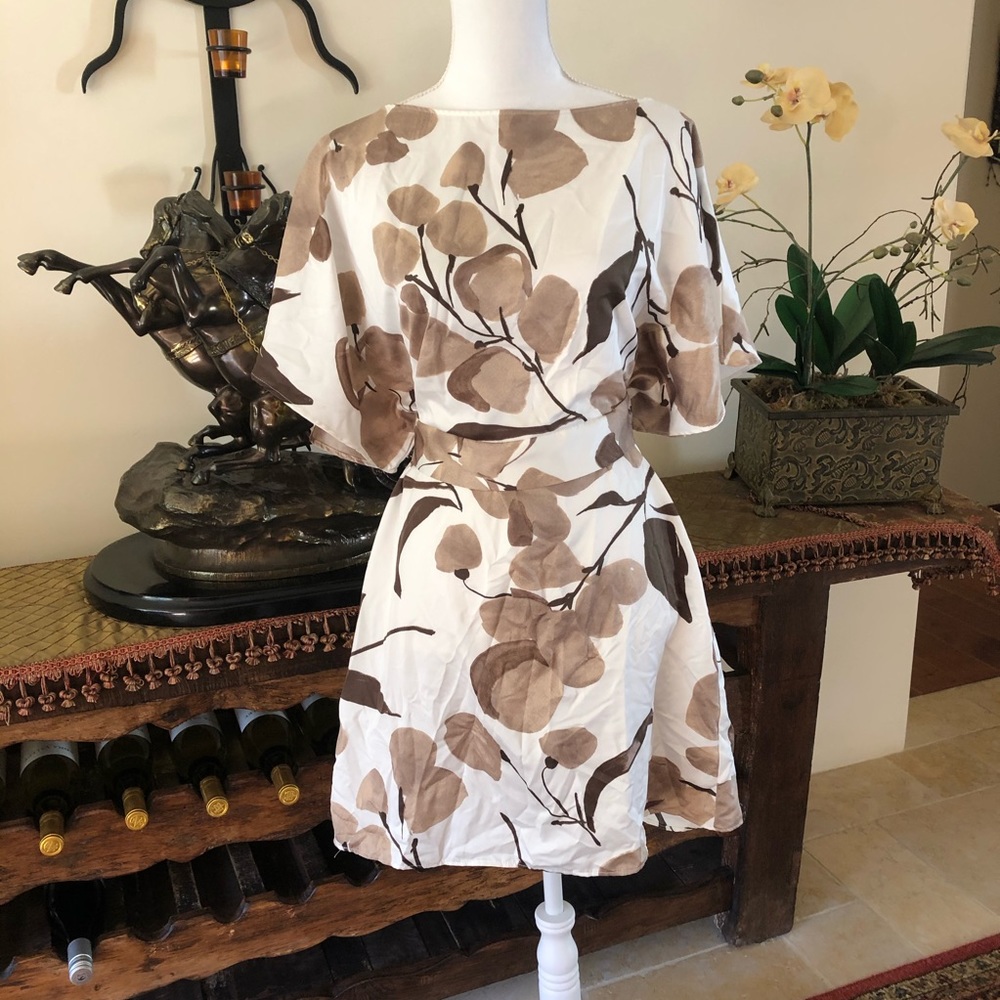 Zara Kimono Sleeve Tie Waist Mini Dress
